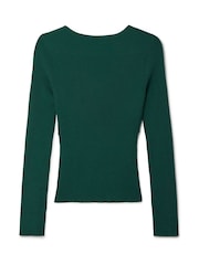 Another Sunday Green Knot Front Seam Detail Jumper - Image 5 of 6