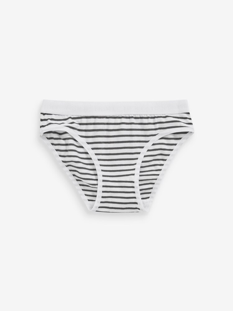 White/Black 5 Pack Bikini Briefs (5-16yrs) - Image 2 of 7