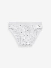 White/Black 5 Pack Bikini Briefs (5-16yrs) - Image 4 of 7