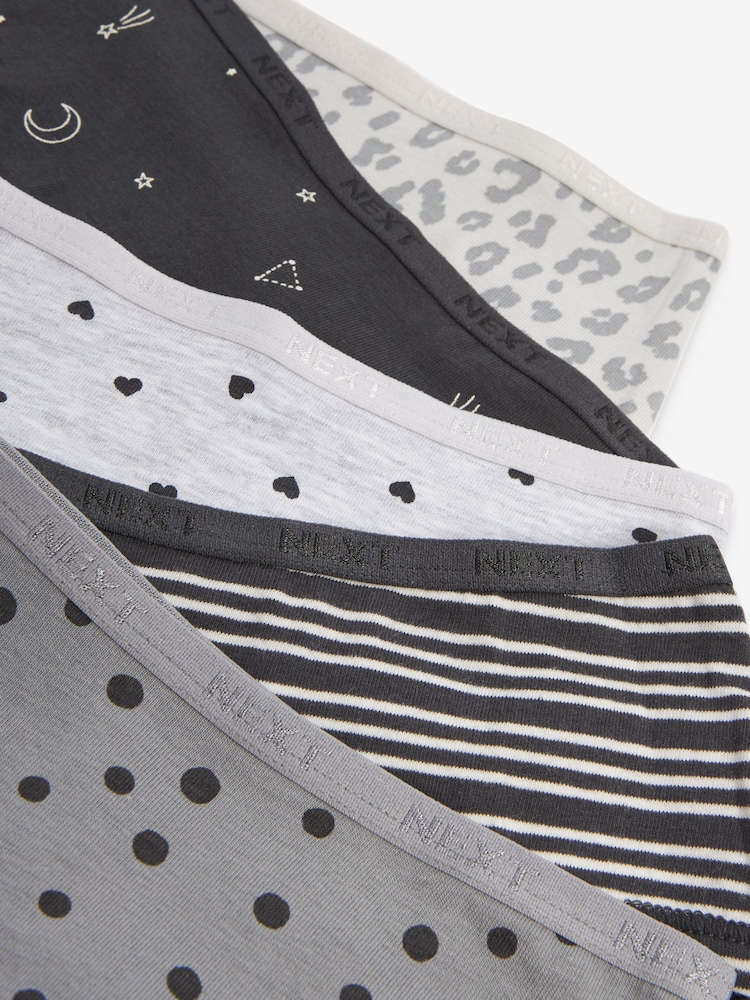 Grey Hearts Hipster Briefs 5 Pack (2-16yrs) - Image 8 of 8