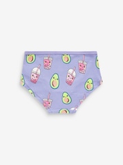 Pink/Grey Avocado Hipster Briefs 5 Pack (2-16yrs) - Image 3 of 8