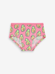 Pink/Grey Avocado Hipster Briefs 5 Pack (2-16yrs) - Image 5 of 8