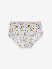 Pink/Grey Avocado Hipster Briefs 5 Pack (2-16yrs) - Image 6 of 8