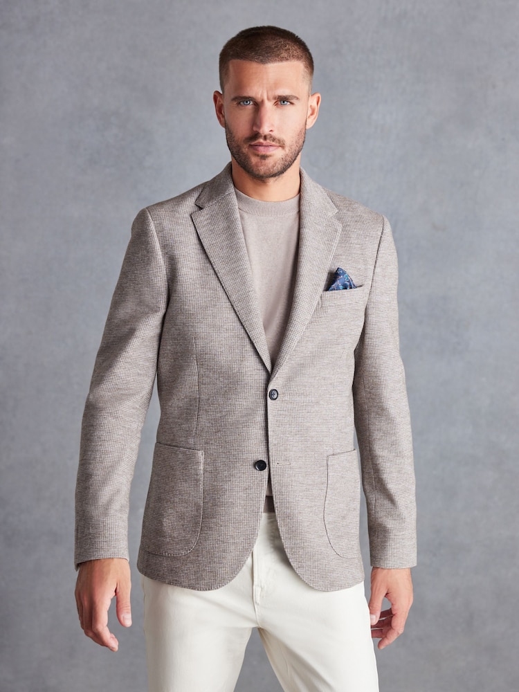 Neutral Signature Motionflex Italian Wool Blend Blazer - Image 1 of 12