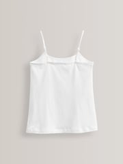 White 3 Pack Elastic Strappy Cami Vest (1.5-16yrs) - Image 2 of 2