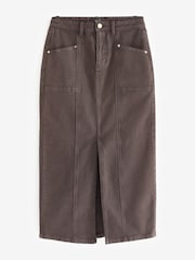 Brown Denim Maxi Skirt - Image 5 of 6