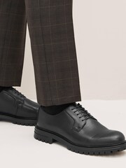 Black Chunky Sole Derby Shoes - Image 1 of 6