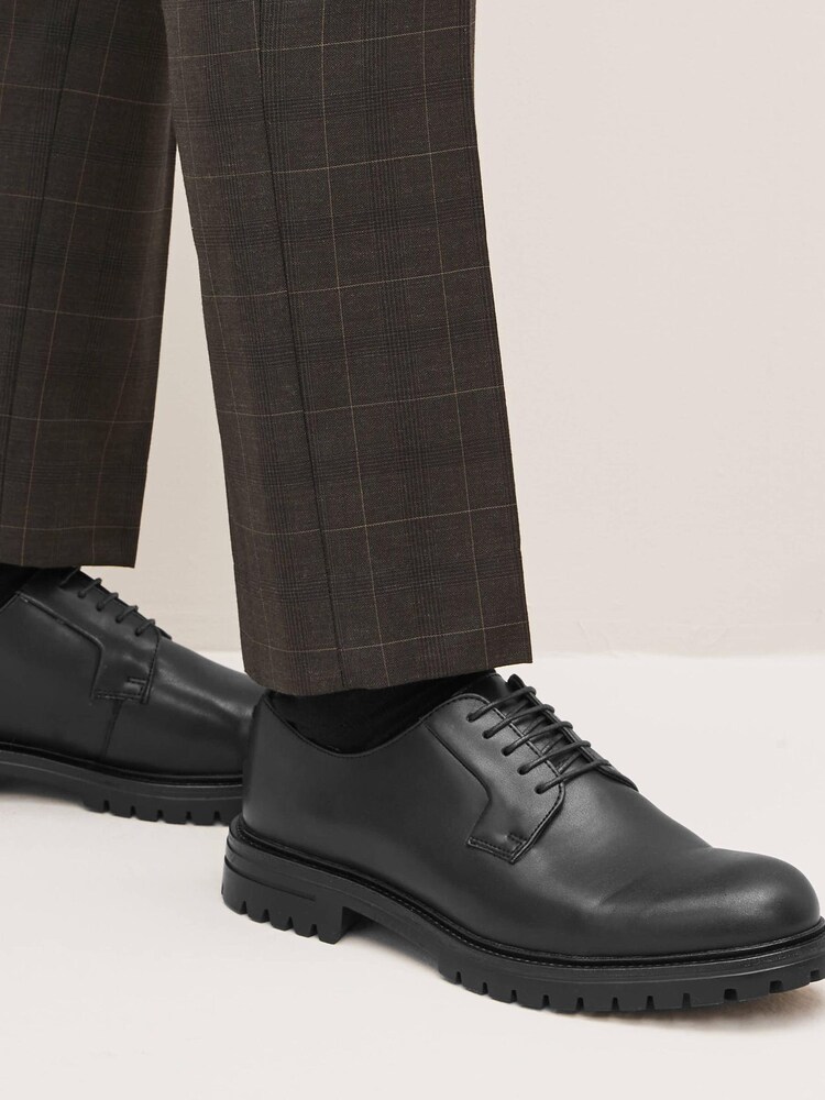Black Chunky Sole Derby Shoes - Image 1 of 6