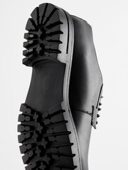 Black Chunky Sole Derby Shoes - Image 5 of 6