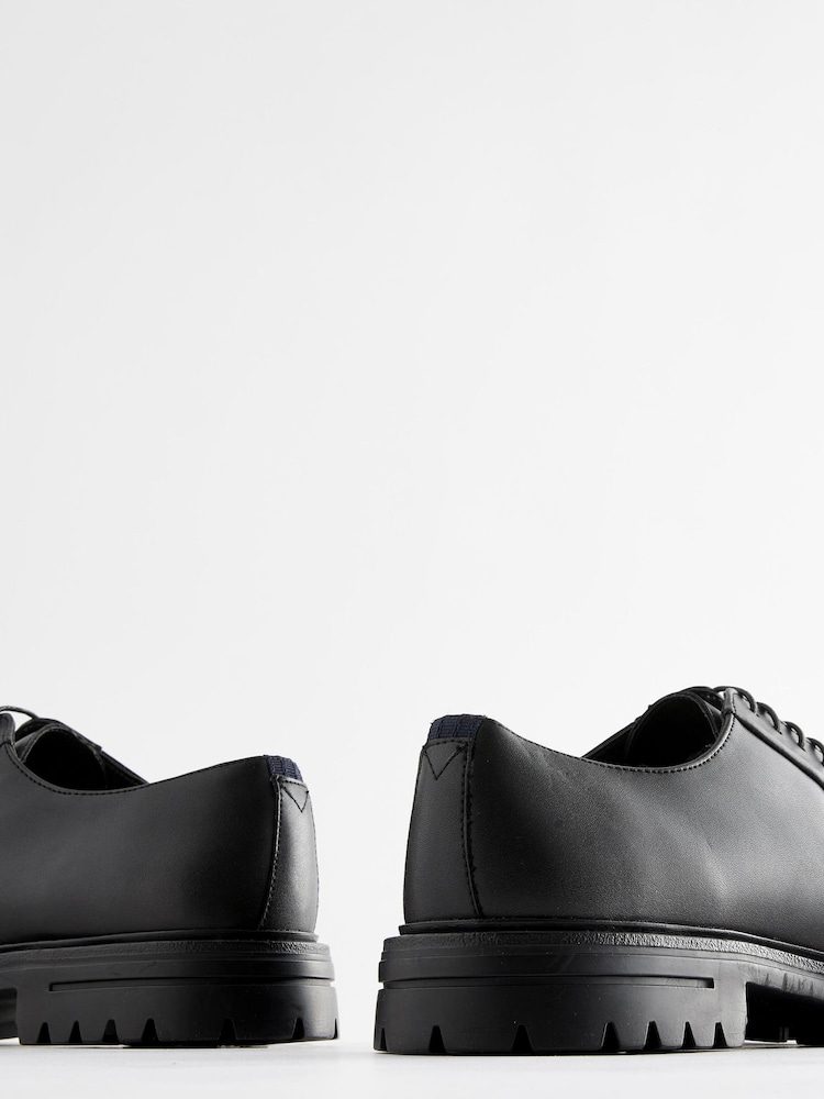 Black Chunky Sole Derby Shoes - Image 6 of 6