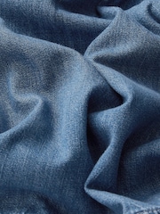 Dark Blue Tiered Denim Midi Dress - Image 5 of 5