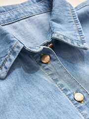Own. Mid Blue Denim Shirt Dress - Image 12 of 15