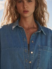 Own. Mid Blue Denim Shirt Dress - Image 5 of 15