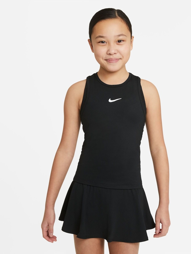 Nike Black Court Dri-FIT Victory Tennis Tank - Image 1 of 8