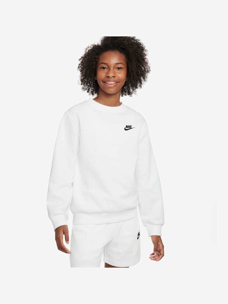 Nike White Club Fleece Sweatshirt - Image 1 of 7