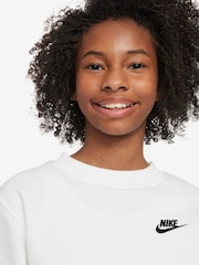 Nike White Club Fleece Sweatshirt - Image 3 of 7