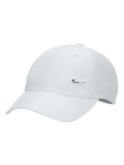 Nike White Dri-FIT Club Unstructured Metal Swoosh Cap - Image 1 of 2