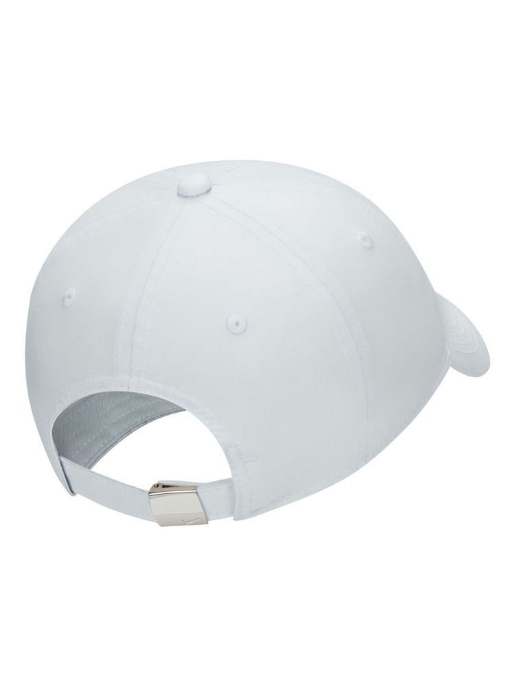 Nike White Dri-FIT Club Unstructured Metal Swoosh Cap - Image 2 of 2