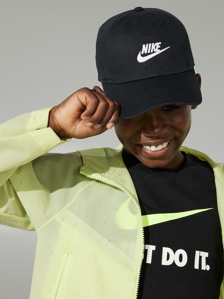 Nike Black Kids Club Unstructured Futura Wash 100% Cotton Cap - Image 3 of 5