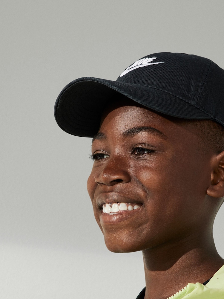 Nike Black Kids Club Unstructured Futura Wash 100% Cotton Cap - Image 4 of 5