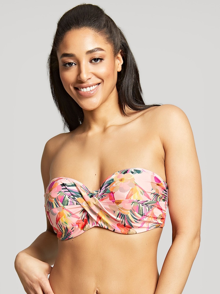 Panache Pink Swim Paradise Wired Bandeau Bikini Top - Image 1 of 1