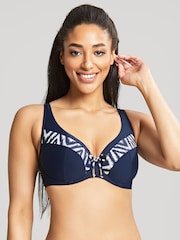 Panache Blue Swim Wired Plunge Bikini Top - Image 1 of 1