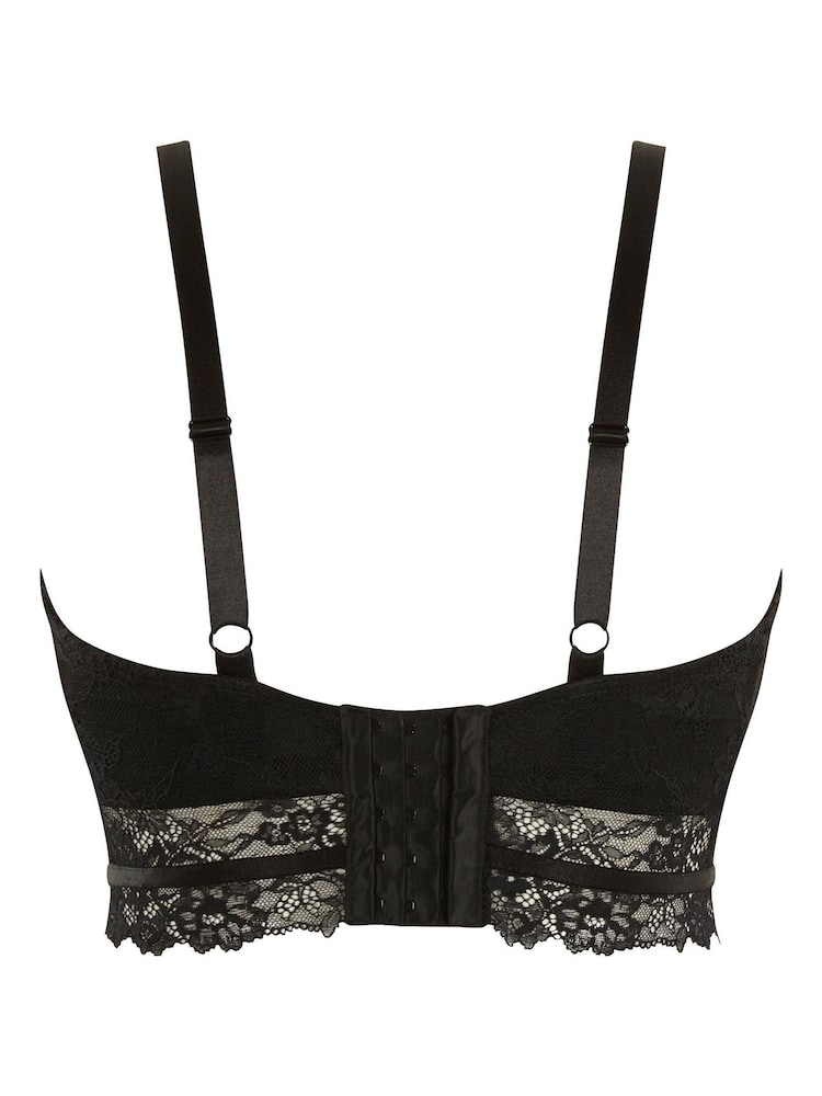 Cleo by Panache Selena Black Wired Longline Bra - Image 5 of 5 Cleo by Panache Selena Black Wired Longline Bra - Image 5 of 5