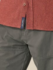 Rust Brown Brushed Texture 100% Cotton Long Sleeve Shirt - Image 6 of 9