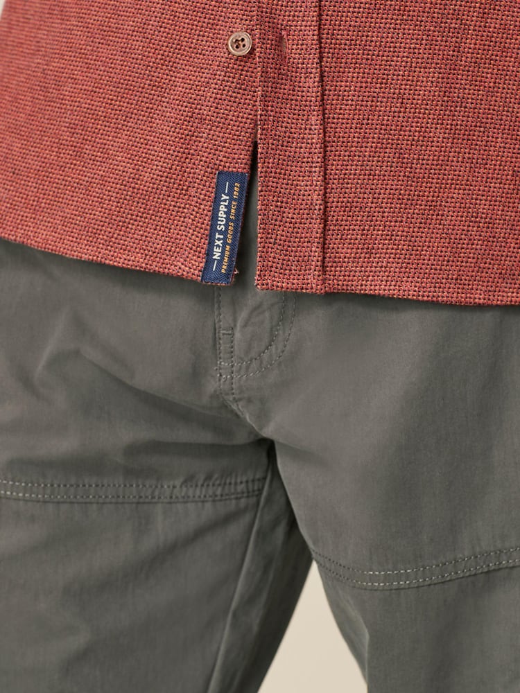 Rust Brown Brushed Texture 100% Cotton Long Sleeve Shirt - Image 6 of 9