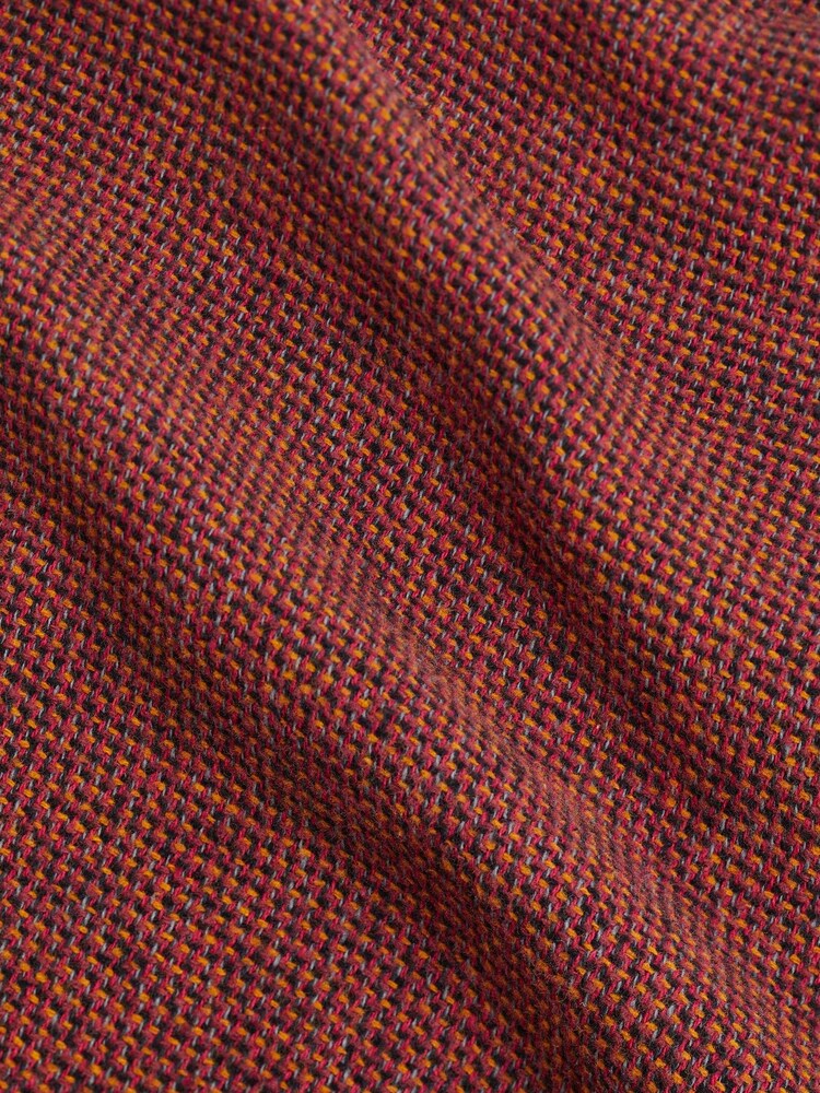 Rust Brown Brushed Texture 100% Cotton Long Sleeve Shirt - Image 9 of 9