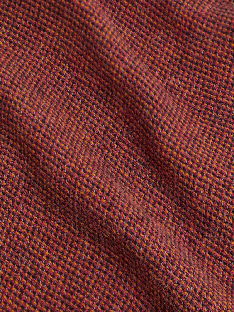 Rust Brown Brushed Texture 100% Cotton Long Sleeve Shirt - Image 9 of 9 Rust Brown Brushed Texture 100% Cotton Long Sleeve Shirt - Image 9 of 9