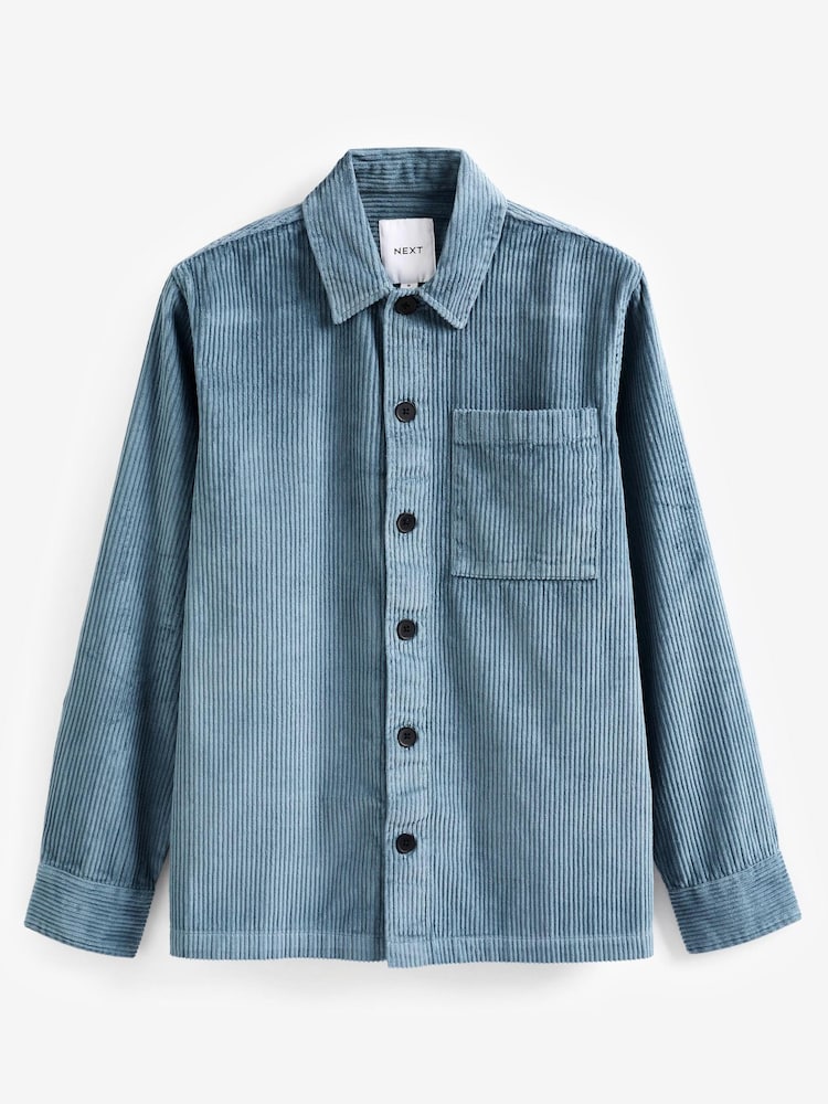 Blue Corduroy 100% Cotton Shacket - Image 5 of 8