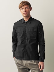 Black Zip Through Shacket - Image 4 of 12