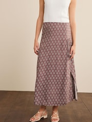Mauve Purple Split Midi Skirt - Image 2 of 7