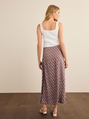 Mauve Purple Split Midi Skirt - Image 4 of 7