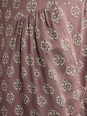 Mauve Purple Split Midi Skirt - Image 5 of 7