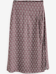Mauve Purple Split Midi Skirt - Image 6 of 7