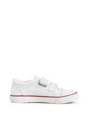Start-Rite Sandcastle White Canvas Washable White Trainers - Image 1 of 6