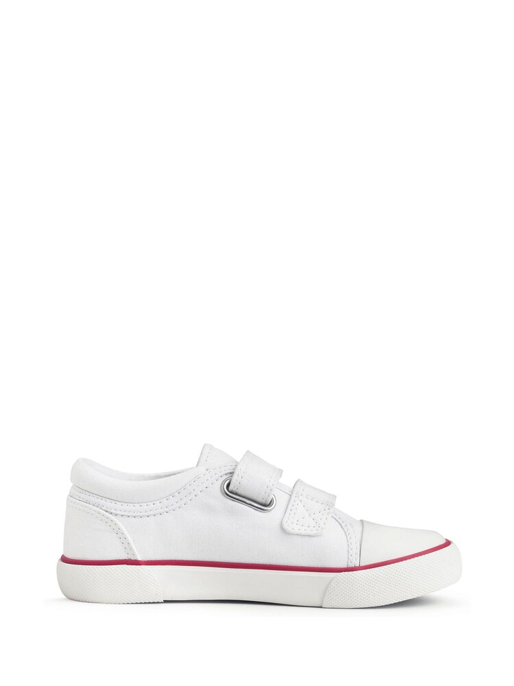 Start-Rite Sandcastle White Canvas Washable White Trainers - Image 1 of 6