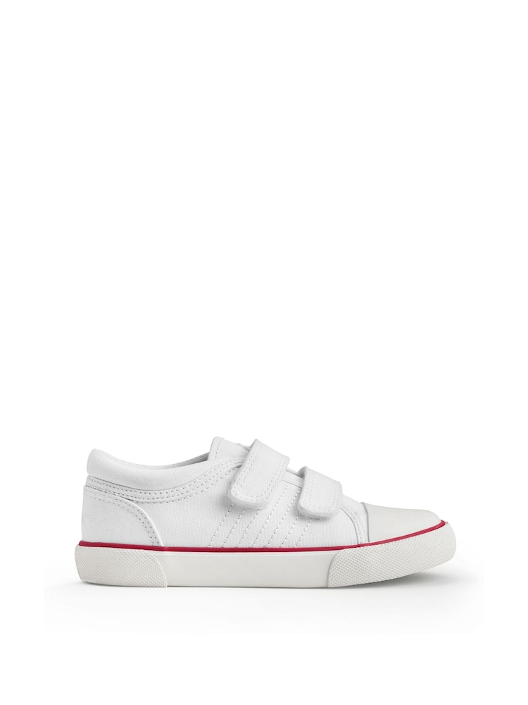 Start-Rite Sandcastle White Canvas Washable White Trainers - Image 2 of 6
