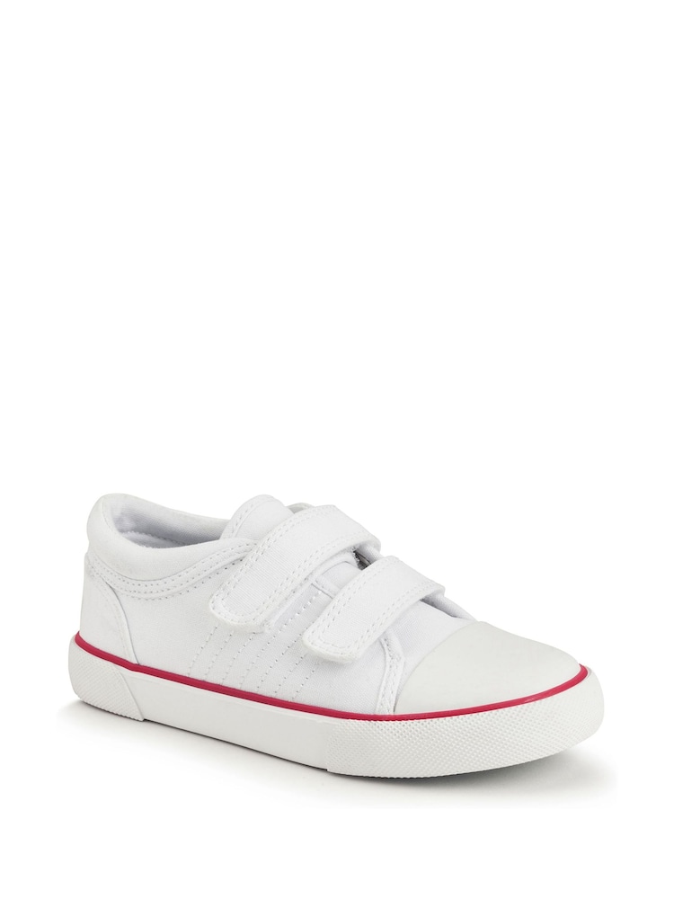 Start-Rite Sandcastle White Canvas Washable White Trainers - Image 3 of 6