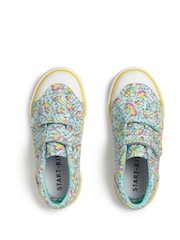 Start-Rite Blue Dino-Mite Canvas Dinosaur Print Riptape Trainers - Image 3 of 5