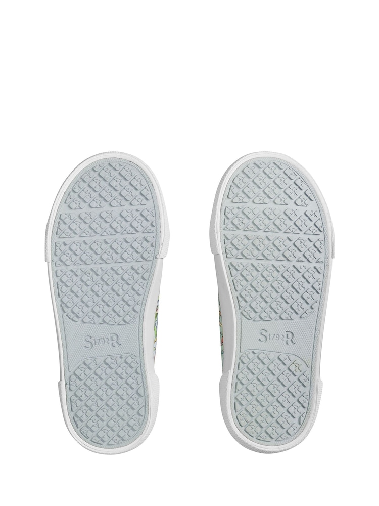 Start-Rite Blue Dino-Mite Canvas Dinosaur Print Riptape Trainers - Image 5 of 5