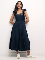 Nobodys Child Aida Black Midi Dress - Image 1 of 4