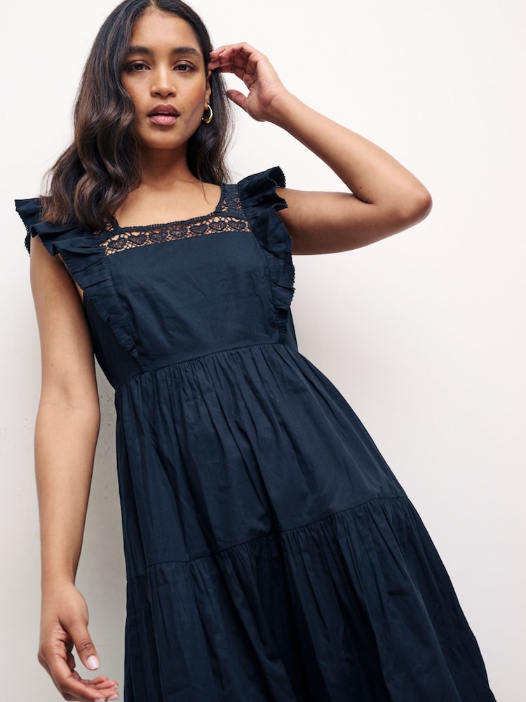 Nobodys Child Aida Black Midi Dress - Image 4 of 4