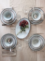 Dutch Rose Blue Set of 4 Dinner Plates 12 Piece Set - Image 2 of 4