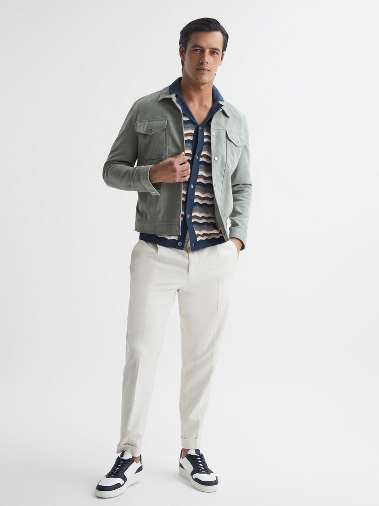 Reiss Multi Whiteley Cuban Collar Printed Shirt - Image 7 of 7