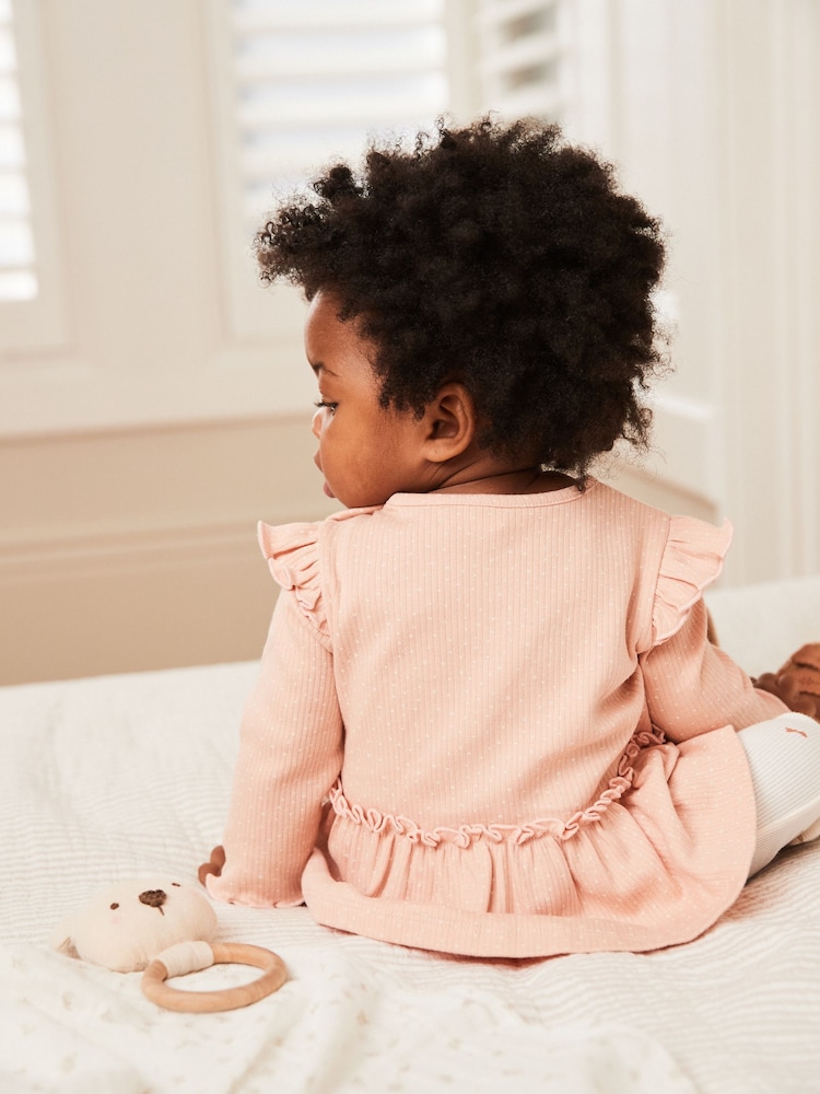 Rust Brown Bear Baby Top And Leggings Set - Image 2 of 5
