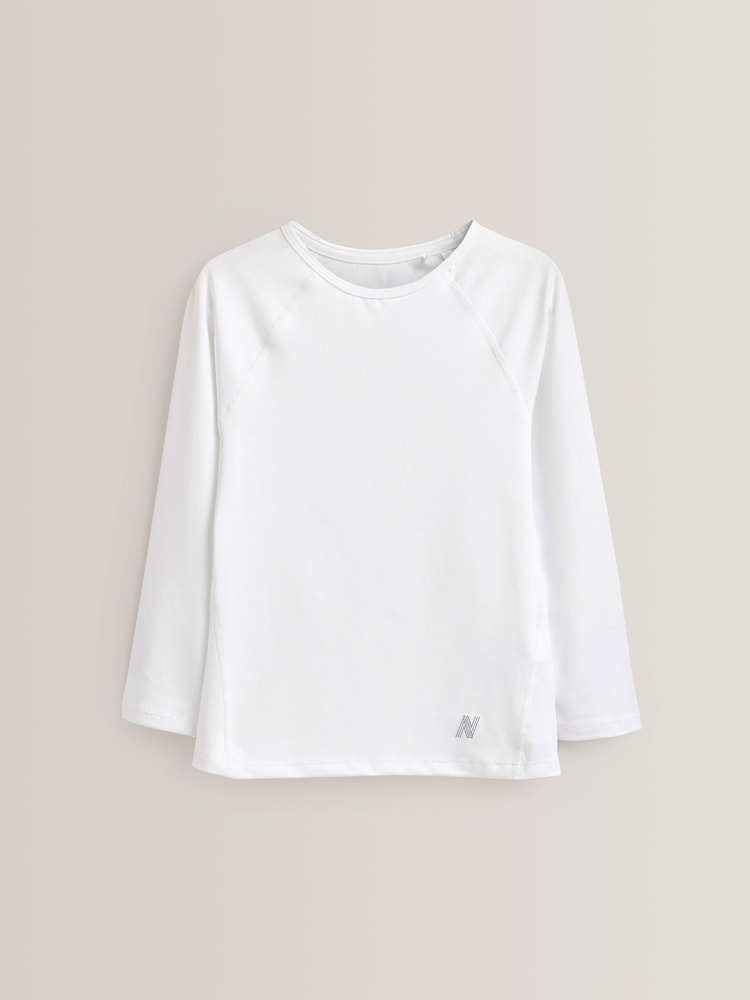 White Long Sleeve Base Layer (3-16yrs) - Image 1 of 3