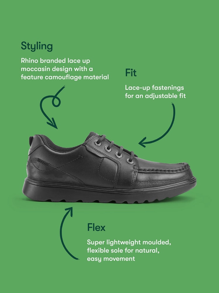 Start Rite Black Cadet Leather Lace Up School Shoes - Image 8 of 8